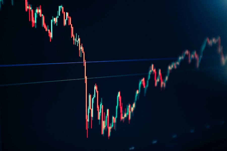 Gráfico de velas japonesas del mercado